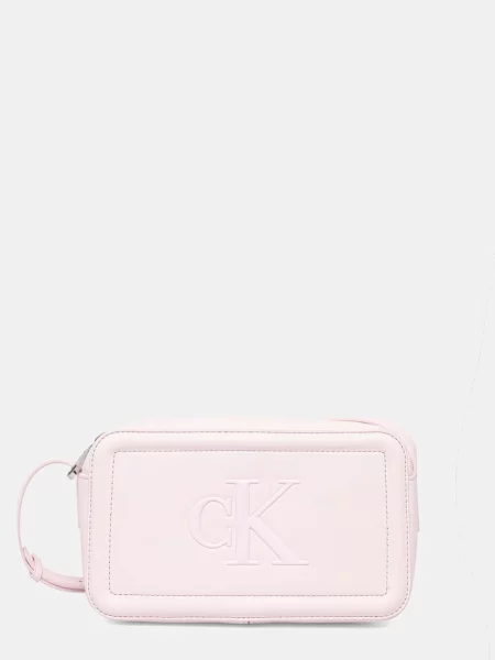 Calvin Klein geantă crossbody pentru femei cu imitație de piele roz