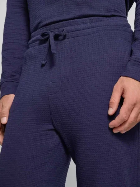 Spodnie dresowe o kroju regular fit z mieszanki bawełny model ‘AUSTIN PANTS’ Hugo granatowe
