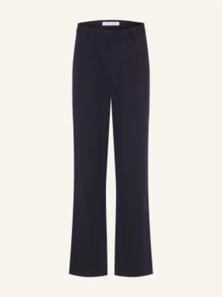 Samsøe Samsøe Spodnie Valentin Loose Fit blau granatowe