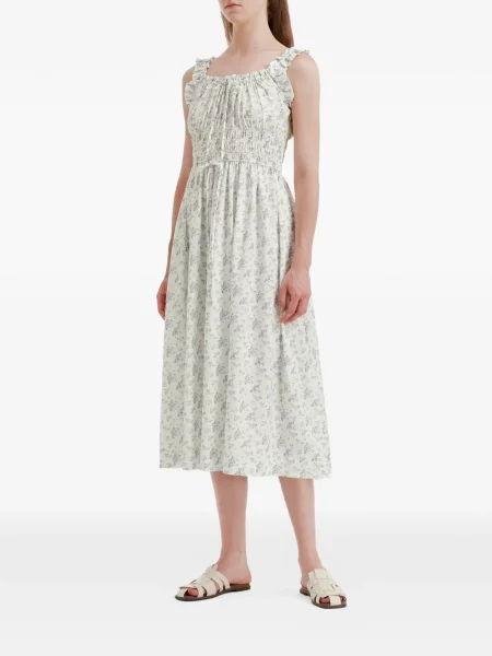 Rochie B+ab cu model floral cu imagine alb