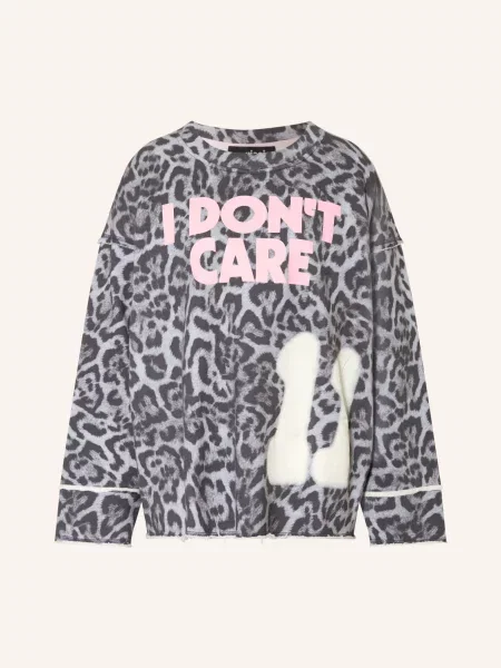 Yippie Hippie Bluza Oversize grau szara