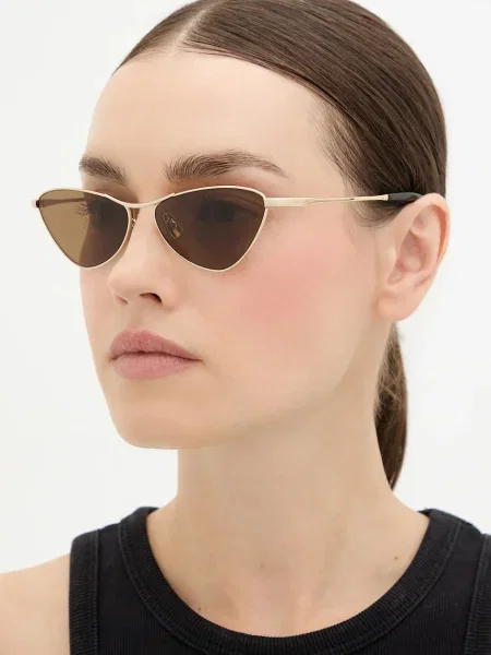 Слънчеви очила Saint Laurent SL златисто