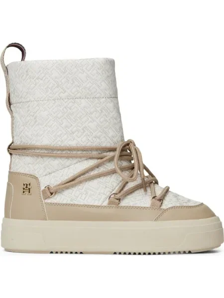Tommy Hilfiger Bocanci LACE-UP MONOGRAM SNOWBOOT bej