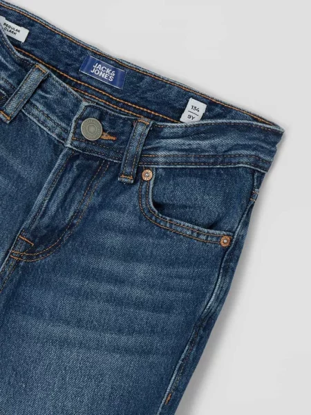 Jeansy o kroju straight fit z bawełny model ‘Clark’ Jack & Jones niebieskie