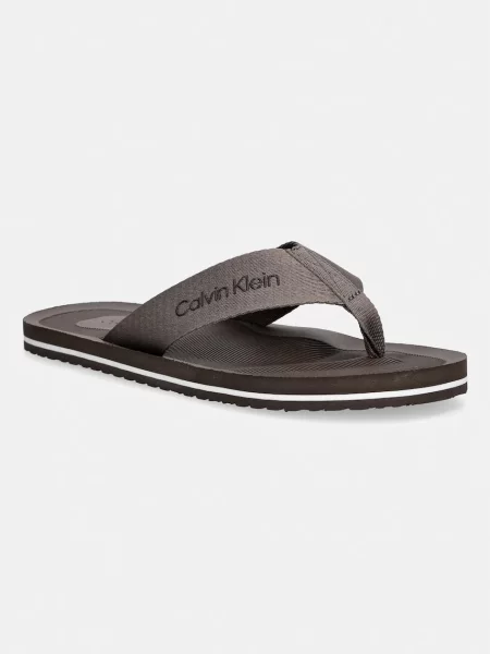 Japonki Calvin Klein brązowe