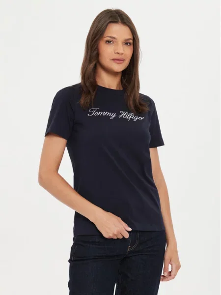 Tommy Hilfiger T-shirt Script tamnoplava