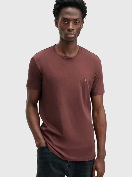 Kratka majica AllSaints TONIC bordo