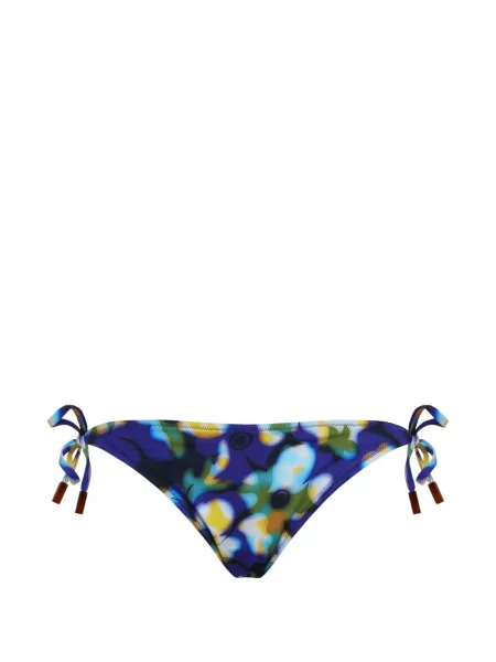 Bikini Vilebrequin cu model floral cu imagine cu legături albastru