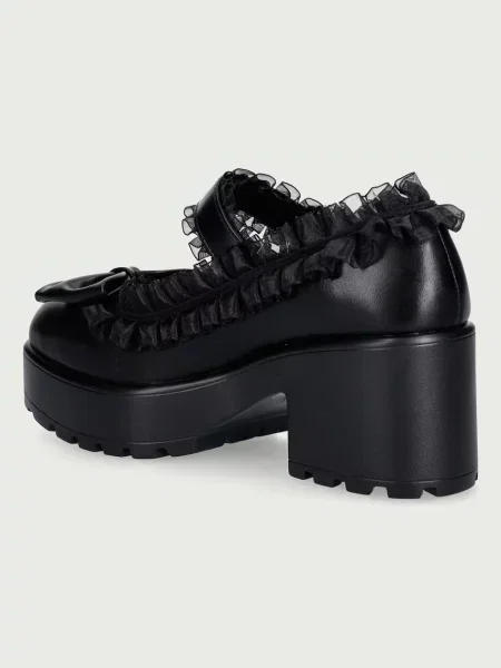 Koi Footwear körömcipő Tira Ruffle Mary Janes fekete
