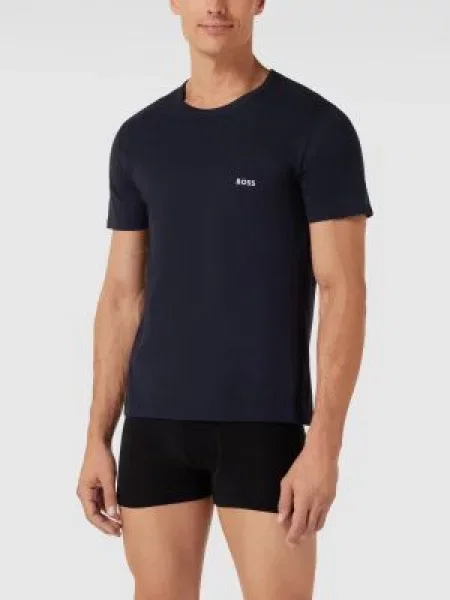 BOSS t-shirt gładki czarna
