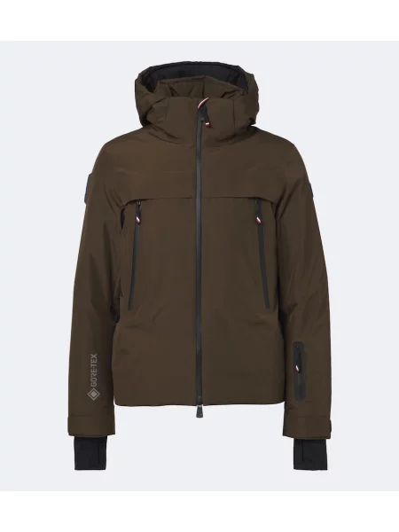 Geacă cu puf Moncler Grenoble cu glugă verde