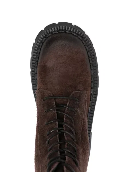 Боти Vic Matié с връзки на платформе с дантела кафяво