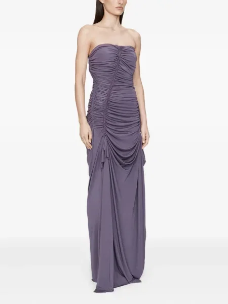 Rochie maxi Christopher Esber din jerseu de costum violet