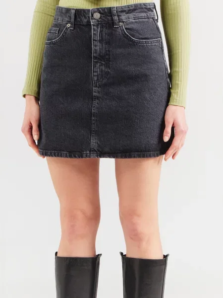 SELECTED FEMME Sukňa SLFHARPER denim čierny