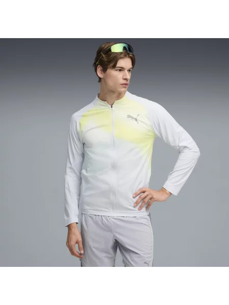 PUMA kurtka do biegania Lightspeed ULTRAWEAVE Graphic Odzież S szary