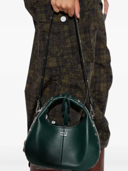 Geantă shopper Ganni verde