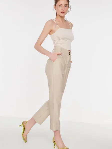 Кожени панталон Trendyol камъни