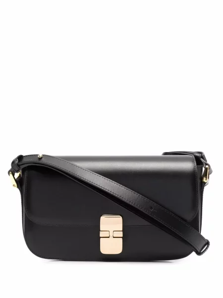 Geanta de piele A.p.c. din piele negru