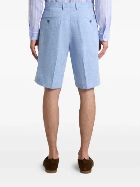 Pantaloni scurți Etro cu dungi din jacard albastru
