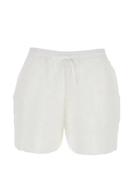 Pantaloni scurți Pinko cu broderie alb