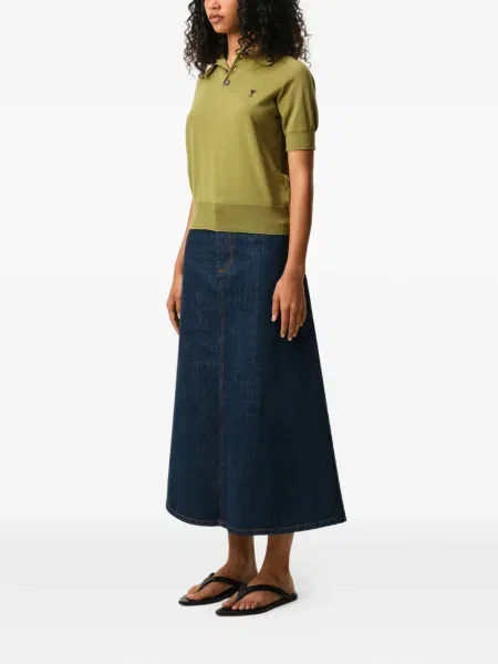 Polo Ami Paris cu broderie verde