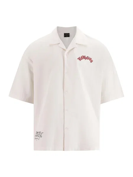 Ed Hardy Košile jasně oranžová / červená / černá bílá