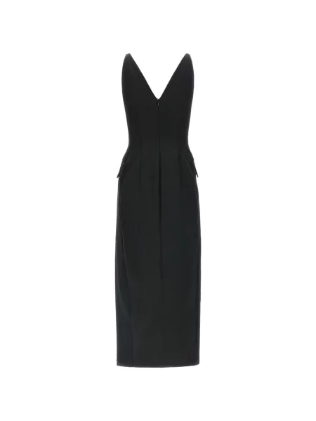 Rochie maxi Sportmax cu decolteu în V negru