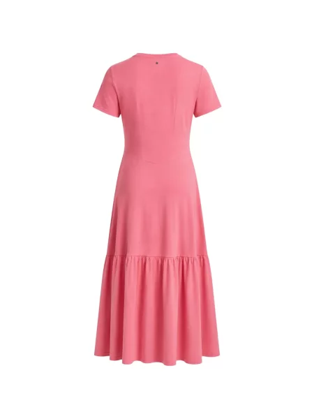 Rochie midi Dkny cu volane roz