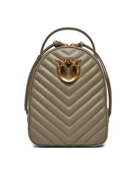 Rucsac Pinko din piele gri