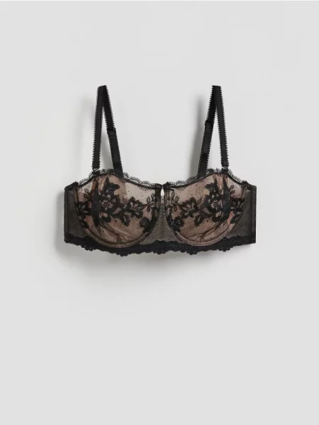 Reserved М’який бюстгальтер з кісточками чорний