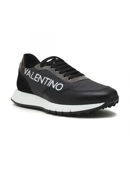 Valentino Sneakers RUNNING cu adaos de piele negru