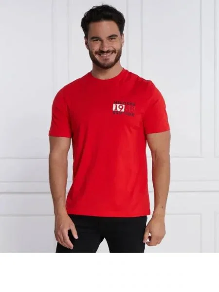 Tommy Hilfiger Tricou NEW YORK FLAG TEE roșu
