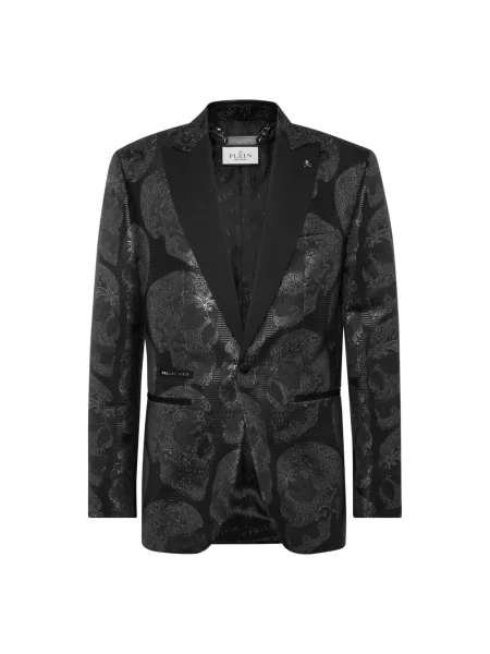 Marynarka Philipp Plein żakardowa czarna