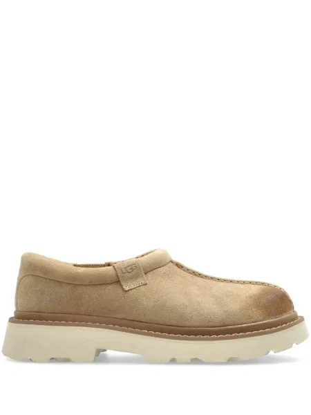 Papuci tip mules Ugg din piele bej