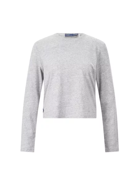 Bluzka z długim rękawem o kroju regular fit z mieszanki bawełny i modalu Polo Ralph Lauren szara