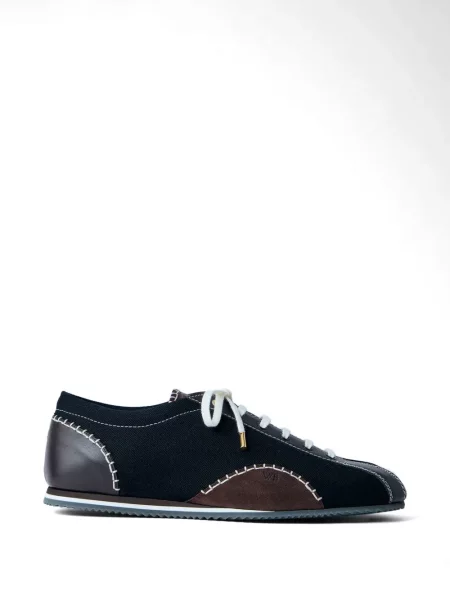 Sneakerși Wales Bonner cu șireturi din dantelă negru