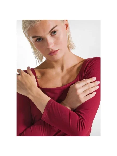 Lung tricou Deha cu mâneci lungi roșu
