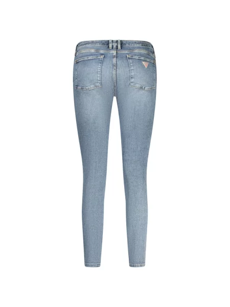 Skinny jeansy skinny Guess niebieskie