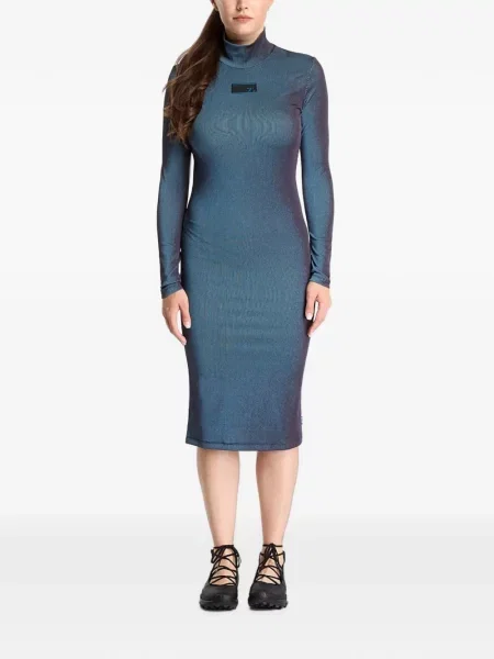 Rochie midi Ea7 Emporio Armani din jerseu albastru