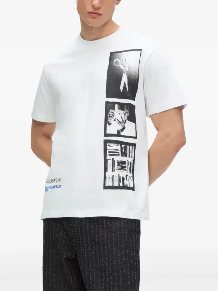 Tricou Karl Lagerfeld Jeans alb