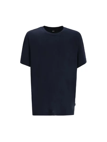 BOSS t-shirt granatowy gładki niebieska