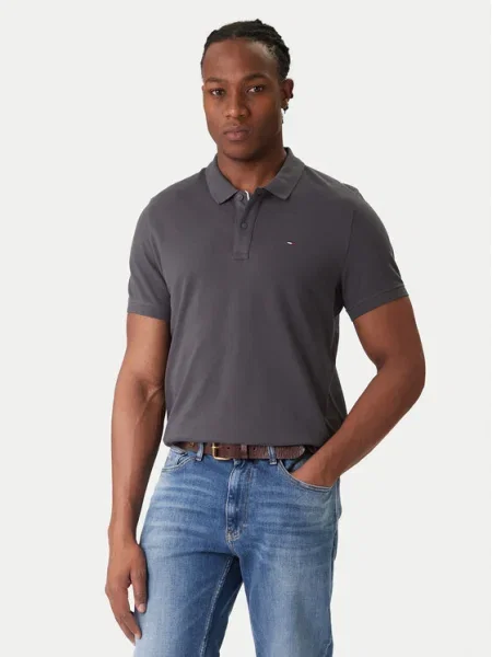 Tommy Jeans Tricou polo gri