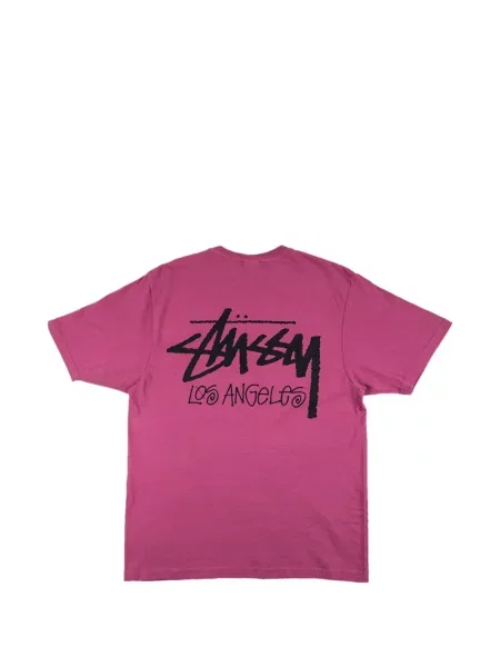 Tricou Stüssy cu decolteu rotund roz