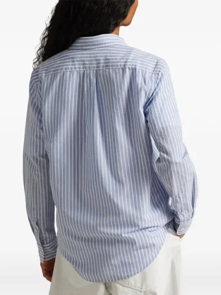 Dugo rebrasti s ovratnikom polo majica Polo Ralph Lauren plava