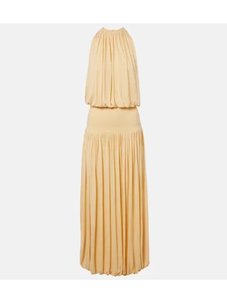 Rochie maxi Toteme din jerseu galben
