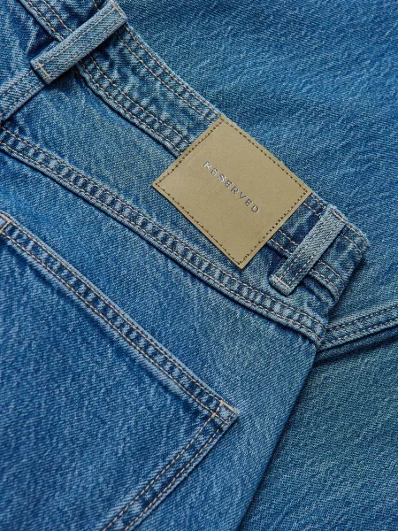 Reserved Джинси wide leg з прошиванням синій