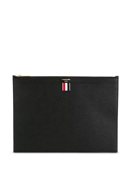 Geantă Thom Browne cu dungi negru