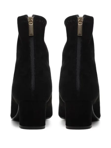 Buty do kostki Poche Paris zamszowe o krotszym kroju czarne