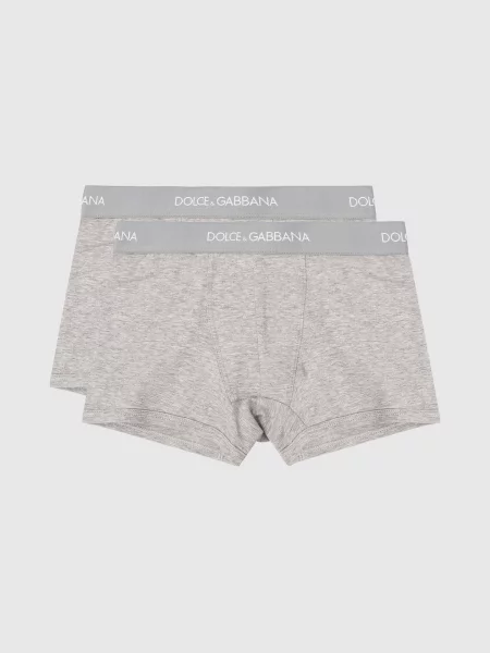 Дитячий набір сірих трусиків-боксерів з логотипом Dolce&gabbana сірий