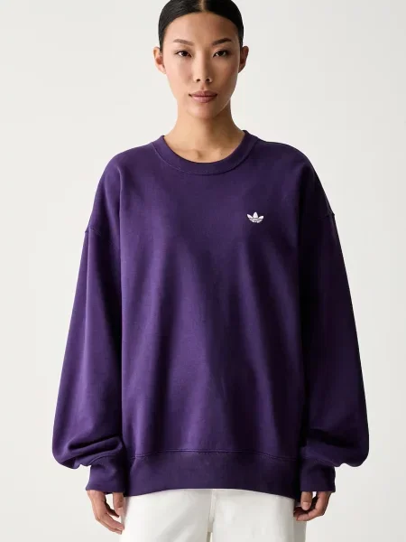 Adidas Originals hanorac oversized pentru femei cu Essentials violet